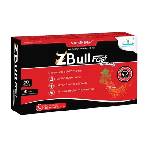 Viên uống ZBull Fast (Hộp 60 viên) Giúp bồi bổ sức khỏe, giảm căng thẳng, mệt mỏi, giúp ăn ngon miệng.
