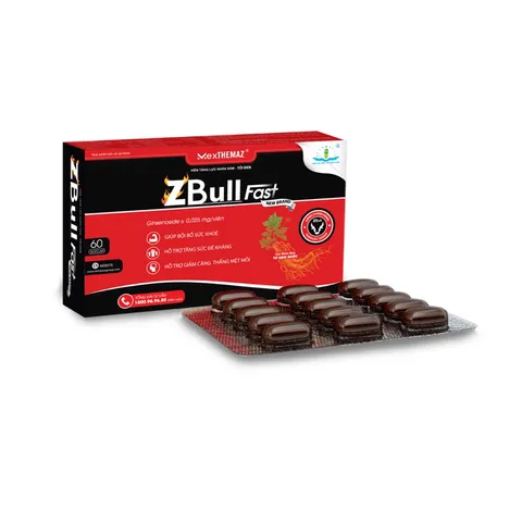 Viên uống ZBull Fast (Hộp 60 viên) Giúp bồi bổ sức khỏe, giảm căng thẳng, mệt mỏi, giúp ăn ngon miệng.