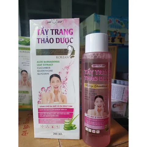 NƯỚC TẨY TRANG THẢO DƯỢC Hyory Glutathione KOREAN (Chai 200ml) Dưỡng ẩm da, giúp da mềm mại, mịn màng, da sáng tự nhiên.