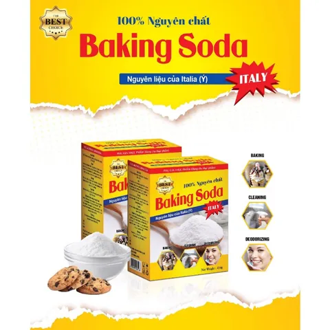 PHỤ GIA THỰC PHẨM Baking Soda (Hộp 454g) Nguyên liệu nhập khẩu từ Ý giúp tăng độ mềm, bông xốp, đẹp tự nhiên cho bánh.