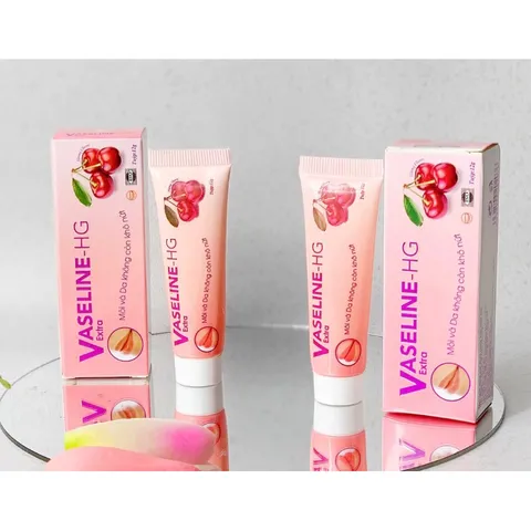 Kem dưỡng môi VASELINE - HG Extra Cherry (Tuýp 12g) Giảm nứt môi, khô môi, nứt gót chân, Làm mềm da giúp da mịn màng