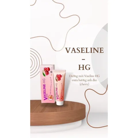 Kem dưỡng môi VASELINE - HG Extra Cherry (Tuýp 12g) Giảm nứt môi, khô môi, nứt gót chân, Làm mềm da giúp da mịn màng