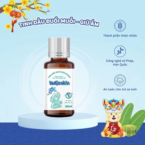 Tinh dầu Bạch đàn chanh tự nhiên Kutieskin (Chai 30ml) Giúp đuổi muỗi, côn trùng và làm nhanh dịu, lành vết muỗi đốt.