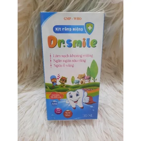 Xịt Răng Miệng Dr.Smile (Chai 30ml) Làm sạch khoang miệng, ngăn ngừa sâu răng, ngừa ố vàng.