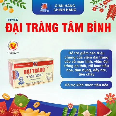 Viên uống Đại Tràng Tâm Bình (Hộp 60 viên) Hỗ trợ giảm tình trạng viêm đại tràng, giúp giảm rối loạn tiêu hóa.