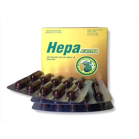 Viên uống bổ gan HEPA EXTRA (Hộp 100 viên) Hỗ trợ giảm tình trạng vàng da, mụn nhọt, mẫn ngứa, sỏi mật, giải độc gan
