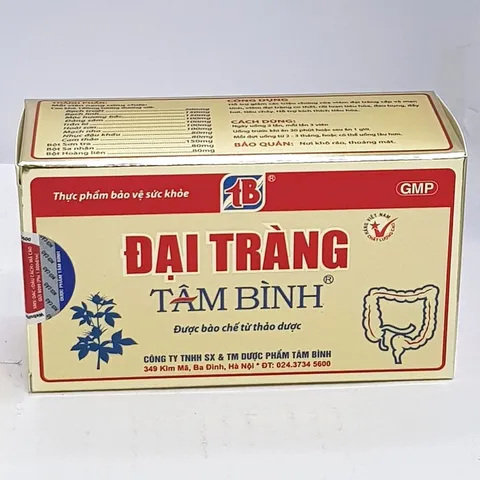 Viên uống Đại Tràng Tâm Bình (Hộp 60 viên) Hỗ trợ giảm tình trạng viêm đại tràng, giúp giảm rối loạn tiêu hóa.