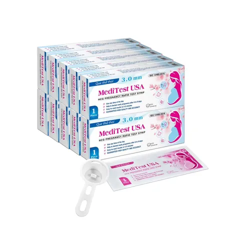 Que thử thai 3.0mm MediTest USA (Hộp 1 que) Tiện lợi, nhanh chóng, chính xác, dễ sử dụng.
