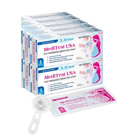 Que thử thai 3.0mm MediTest USA (Hộp 1 que) Tiện lợi, nhanh chóng, chính xác, dễ sử dụng.