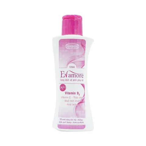 Dung dịch vệ sinh phụ nữ Evamore (Chai 120ml) Giúp làm sạch vùng kín hàng ngày, mang lại hương thơm nhẹ nhàng.