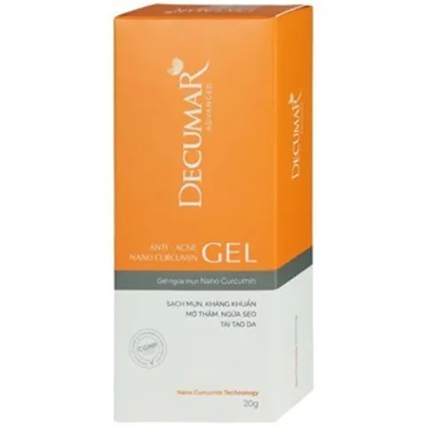 Gel ngừa mụn DECUMAR Advanced (Tuýp 20g) Sạch mụn, kháng khuẩn, mờ thâm, ngừa sẹo, tái tạo da.
