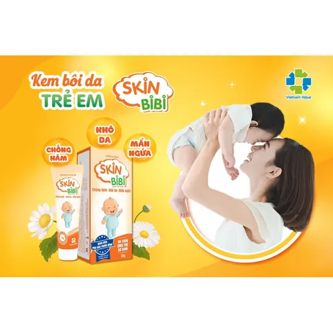 KEM CHỐNG HĂM TÃ SKIN BIBI (Tuýp 10g) Làm dịu da do côn trùng cắn, mẫn ngứa, chàm, hăm da, ban đỏ, giúp giữ ẩm cho da.