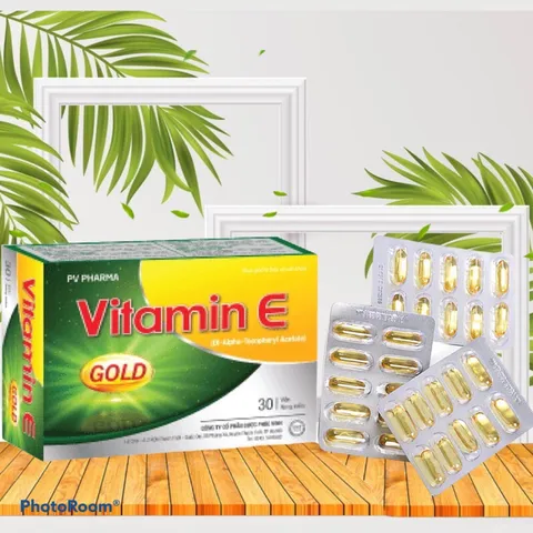 Viên uống bổ sung Vitamin E Gold PV Pharma (Hộp 30 viên) Giúp bổ sung vitamin E, chống oxy hóa, hạn chế lão hóa da.