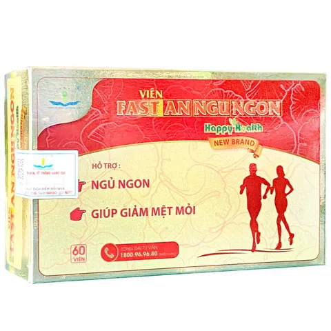 Viên uống FAST ĂN NGỦ NGON (Hộp 60 viên) Giúp giảm căng thẳng, mệt mỏi, lo âu, chán ăn, ăn không ngon, giúp ngủ ngon.