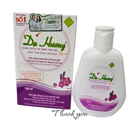 Dung dịch vệ sinh phụ nữ DẠ HƯƠNG Lavender (Chai 100ml) Giúp làm sạch nhẹ nhàng, khử mùi hôi, dưỡng da, chống khô rát.