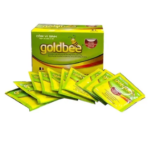 CỐM VI SINH GOLDBEE (Hộp 30 gói) Hỗ trợ giúp bổ sung men vi sinh, Vitamin, Canxi, L-Lysine và Kẽm, Sắt