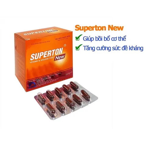 Viên uống bổ sung vitamin và khoáng chất SUPERTON New (Hộp 100 viên) Bồi bổ cơ thể giúp giảm mệt mỏi, suy nhược cơ thể.