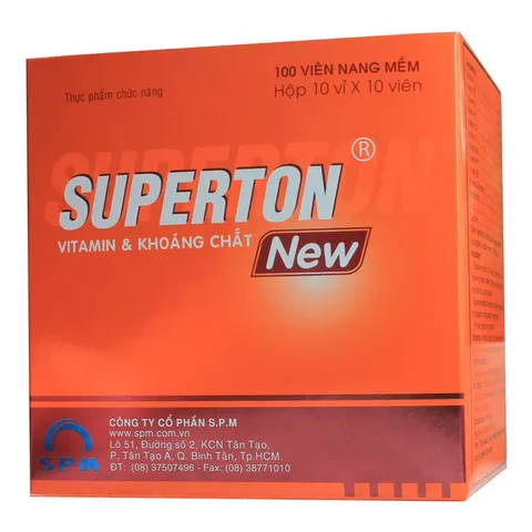 Viên uống bổ sung vitamin và khoáng chất SUPERTON New (Hộp 100 viên) Bồi bổ cơ thể giúp giảm mệt mỏi, suy nhược cơ thể.