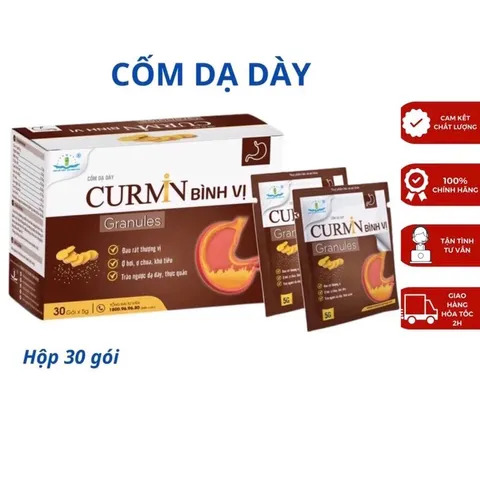 Gel dạ dày CURMIN NANO Bình Vị Gel (Hộp 30 gói) Giúp bổ tỳ dưỡng vị, điều hòa chức năng hệ tiêu hóa, giảm loét dạ dày.