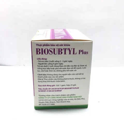 Men vi sinh dạng gói BIOSUBTYL Plus (Hộp 25 gói) Bổ sung lợi khuẩn và Lysine giúp cần bằng hệ vi sinh đường ruột.