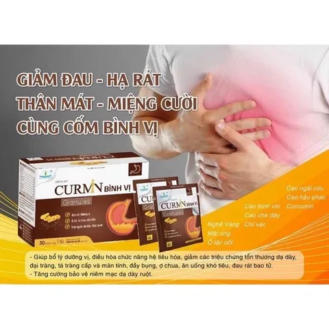 Gel dạ dày CURMIN NANO Bình Vị Gel (Hộp 30 gói) Giúp bổ tỳ dưỡng vị, điều hòa chức năng hệ tiêu hóa, giảm loét dạ dày.