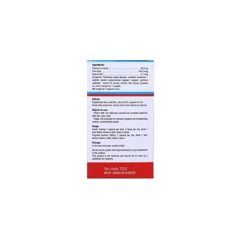Viên uống bổ máu FEFRAROVIT (Hộp 100 viên) Bổ sung sắt, acid folic, vitamin B12, giảm nguy cơ thiếu máu do thiếu sắt.