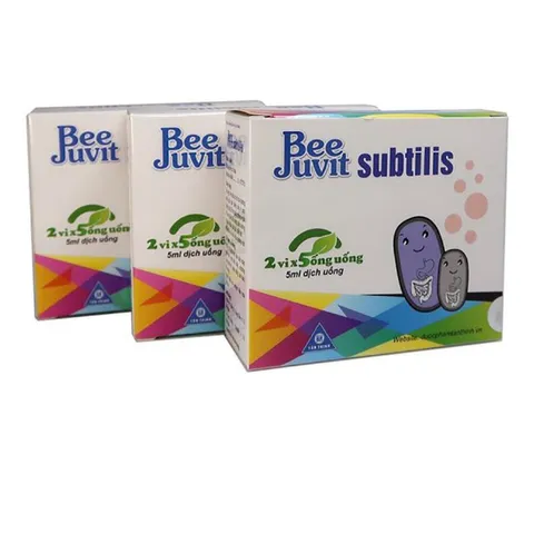 Men vi sinh ống BeeJuvit Subtilis (Hộp 10 ống) Hỗ trợ giảm rối loạn tiêu hóa như tiêu chảy, táo bón, đầy hơi.