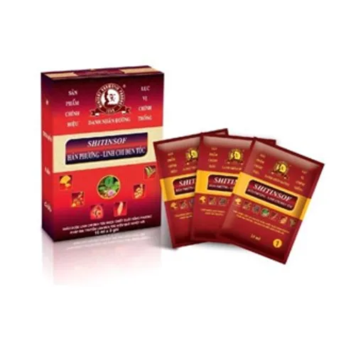 Dầu Gội SHITINSOF HÁN PHƯƠNG - LINH CHI ĐEN TÓC (Hộp 3 gói x 15ml) Bảo vệ nuôi dưỡng tóc đen bóng chắc khỏe tự nhiên