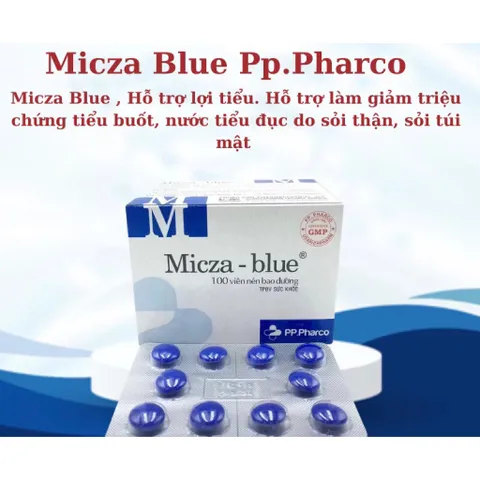 Viên uống Micza Blue PP.Pharco (Hộp 100 viên) Hỗ trợ giúp lợi tiểu và giảm tình trạng tiểu buốt, tiểu rắt, viêm đường tiết niệu
