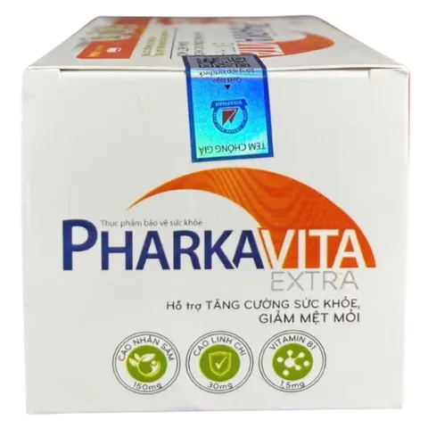 Viên uống Pharkavita Extra Vinaphar (Hộp 60 viên) Hỗ trợ tăng cường sức đề kháng, giảm mệt mỏi và nâng cao sức khỏe.