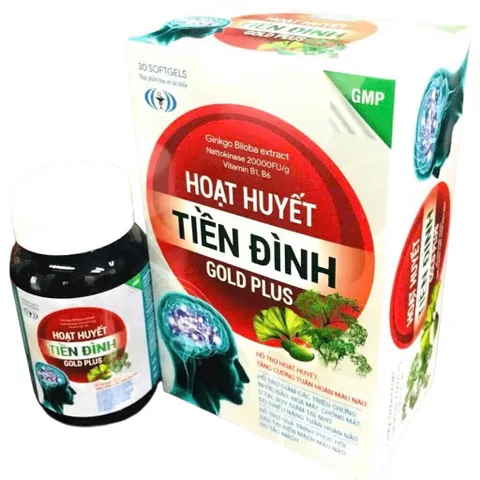 Viên uống Hoạt Huyết Tiền Đình Gold Plus (Chai 30 viên) Hỗ trợ tăng cường tuần hoàn máu não, cải thiện tình trạng đau đầu, mất ngủ
