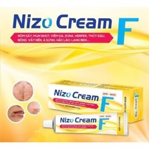 Kem bôi da Nizo Cream F (Tuýp 10g) Giảm rôm sảy, mụn nhọt, nấm da, thủy đậu...
