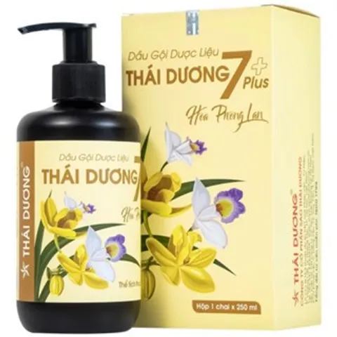 Dầu gội dược liệu THÁI DƯƠNG 7 Plus Hoa Phong Lan (Chai 250ml) Cung cấp dưỡng chất cho mái tóc chắc khỏe.