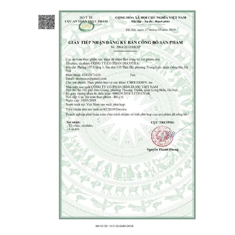 Viên uống CHOLESSEN (Chai 30 viên) Hỗ trợ cải thiện tình trạng mỡ trong máu và gan nhiễm mỡ, Hỗ trợ tăng cường chức năng gan