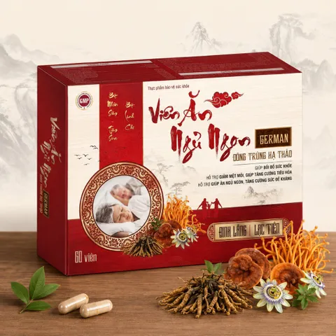 Viên Ăn Ngủ Ngon German (Hộp 60 viên) Hỗ trợ bồi bổ sức khoẻ, giúp giảm mệt mỏi, giúp ăn ngủ ngon