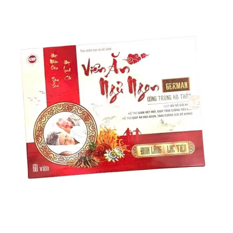 Viên Ăn Ngủ Ngon German (Hộp 60 viên) Hỗ trợ bồi bổ sức khoẻ, giúp giảm mệt mỏi, giúp ăn ngủ ngon
