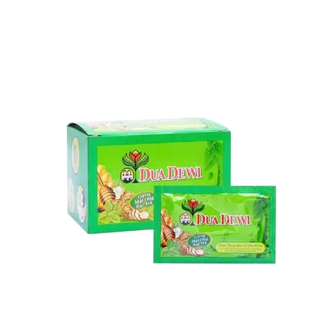 Siro ho cảm DUA DEWI (Hộp 12 gói) Hỗ trợ giảm triệu chứng chảy nước mũi, đau đầu, đau họng, mệt mỏi do nhiễm lạnh.