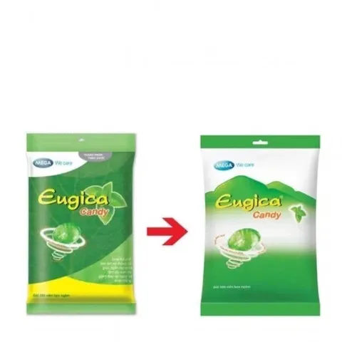 Kẹo ngậm ho thảo dược Eugica Candy (Bịch 300 viên) Thương hiệu từ Thái Lan giúp giảm ho, đau rát họng, khàn tiếng.