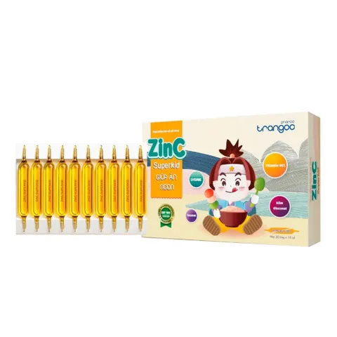 Siro bổ sung kẽm ZIN - KENGOLD (Hộp 20 ống) Hỗ trợ kích thích trẻ ăn ngon miệng và tăng cường hệ miễn dịch.