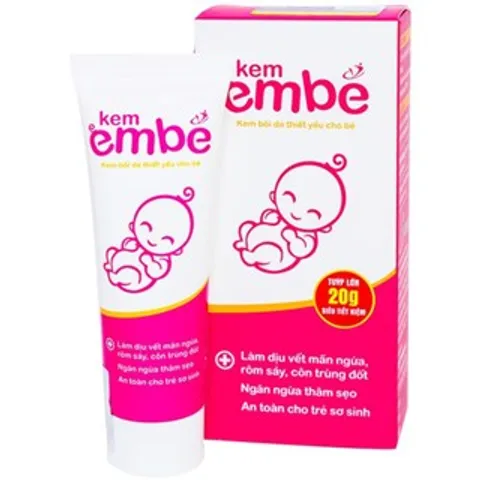 Kem bôi da thảo mộc KEM EM BÉ (Tuýp 20g) Hỗ trợ giúp Làm mát da, ngăn ngừa và làm dịu vết rôm sảy, hăm tã, mẩn ngứa.