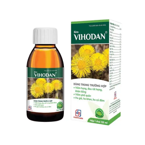 Siro VIHODAN (Chai 125ml) Hỗ trợ bổ phế, long đờm và giảm nhanh các triệu chứng ho, đau rát họng, khản tiếng.