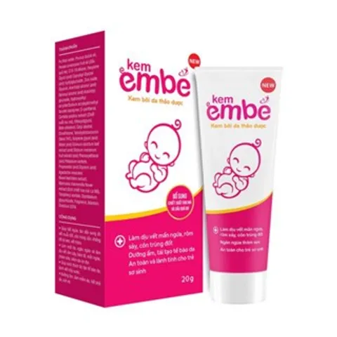 Kem bôi da thảo mộc KEM EM BÉ (Tuýp 20g) Hỗ trợ giúp Làm mát da, ngăn ngừa và làm dịu vết rôm sảy, hăm tã, mẩn ngứa.