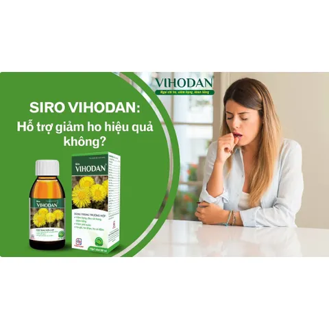 Siro VIHODAN (Chai 125ml) Hỗ trợ bổ phế, long đờm và giảm nhanh các triệu chứng ho, đau rát họng, khản tiếng.