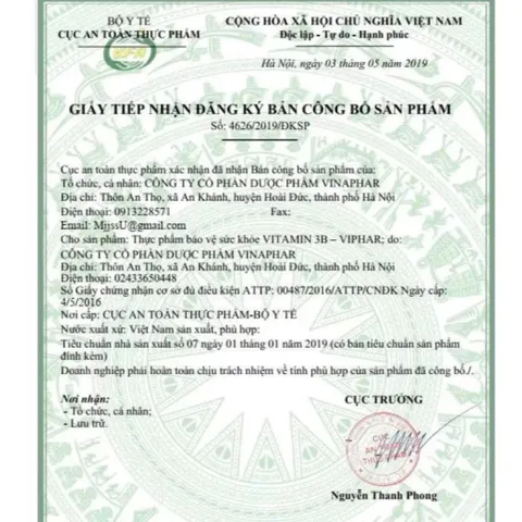 Viên uống Vitamin 3B Viphar (Hộp 100 viên) Bổ sung vitamin B1, B6, và B12 cho cơ thể giúp tăng cường sức đề kháng, giảm mệt mỏi.