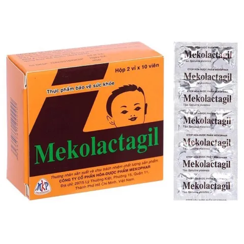 Viên uống Mekolactagil Mekophar (Hộp 20 viên) Kích thích tuyến sữa, gia tăng thể tích sữa mẹ tự nhiên