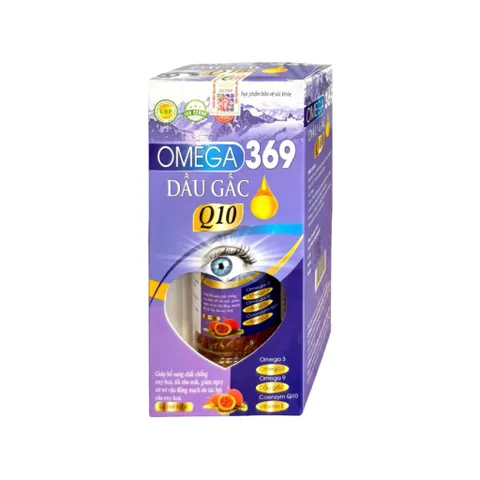 Viên uống Omega 369 Dầu Gấc Q10 Nature (Hộp 100 viên) Hỗ trợ giảm oxy hoá, giảm nguy cơ xơ vữa động mạch và tăng cường thị lực