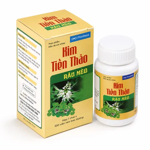 Viên uống Kim Tiền Thảo Râu Mèo DHG Pharma (Chai 100 viên) Hỗ trợ giúp lợi tiểu và đào thải cặn sỏi ra khỏi cơ thể.
