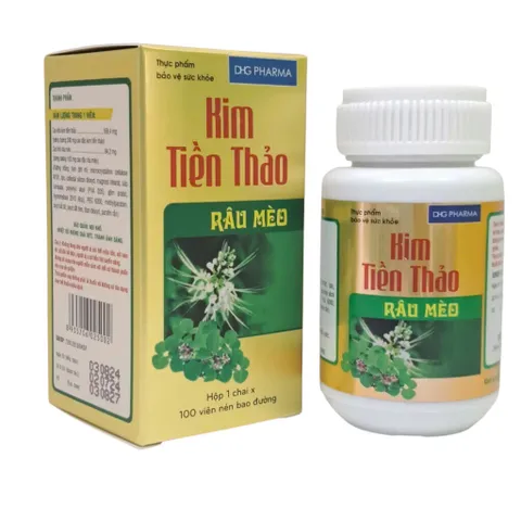 Viên uống Kim Tiền Thảo Râu Mèo DHG Pharma (Chai 100 viên) Hỗ trợ giúp lợi tiểu và đào thải cặn sỏi ra khỏi cơ thể.