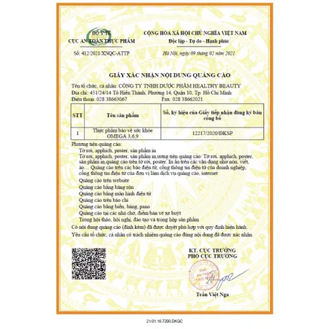 Viên uống HB Healthy Beauty OMEGA 3,6,9 (Hộp 100 viên) Giúp ngăn ngừa nguy cơ xơ vữa động mạch, giúp giảm cholesterol trong máu.