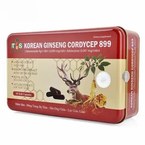 Sâm Thiếc Korean Ginseng Cordycep 899 (Hộp 60 viên) Hỗ trợ bồi bổ cơ thể, nâng cao sức đề kháng, giảm căng thẳng mệt mỏi